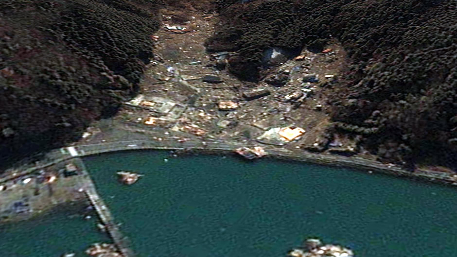 Iigohama in Miyagi (Oshika Peninsula) (after disaster)