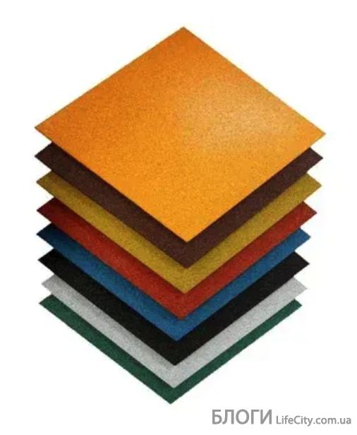 Гумова плитка для дитячих майданчиків