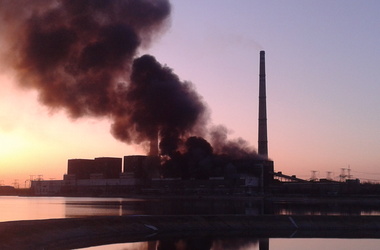 Масштабный пожар на ТЭС в Светлодарске