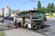 В Киеве воспламенилась и сгорела дотла маршрутка